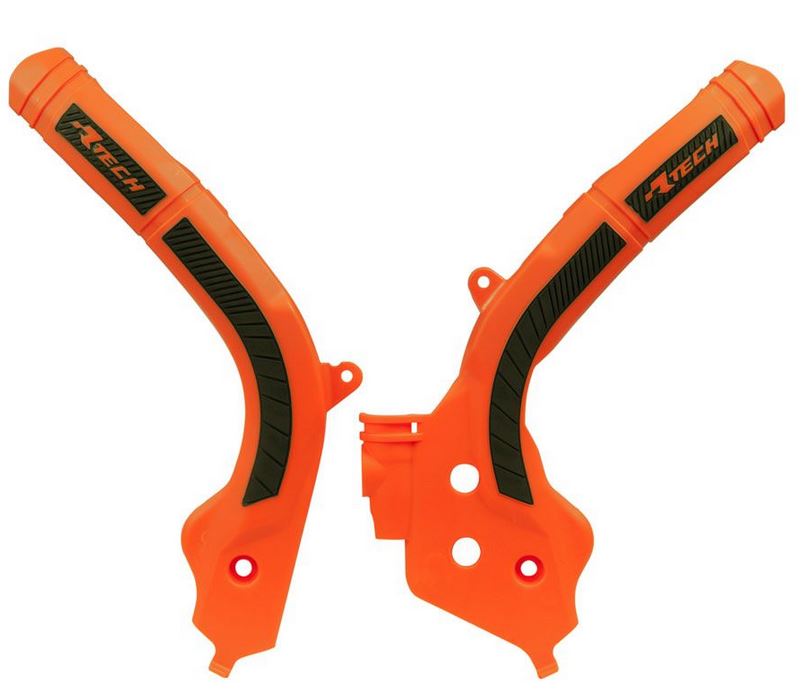 Rtech Grip Rahmenschützer KTM SX/F 16-18, EXC 17-19 Orange Schwarz