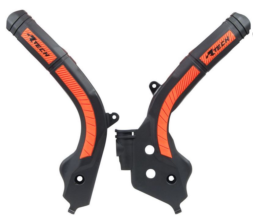 Rtech Grip Rahmenschützer KTM SX/F 16-18, EXC 17-19 Schwarz Orange