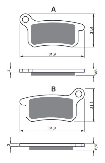 Goldfren Bremsbelag 185 S3