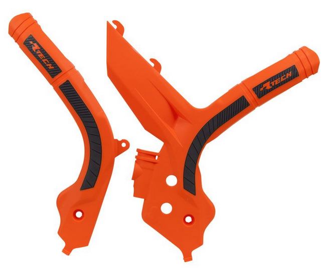 Rtech Grip Rahmenschützer KTM SX/F 19-, EXC 20- Orange Schwarz